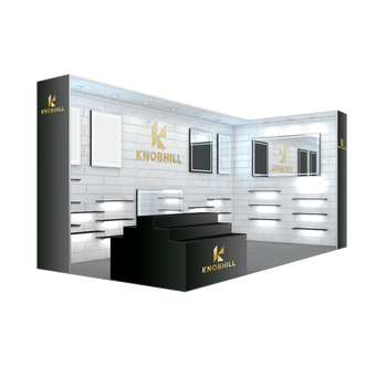 New Design Aluminum SEG Fabric Reusable Shelf Display Trade Show Booth Exhibition