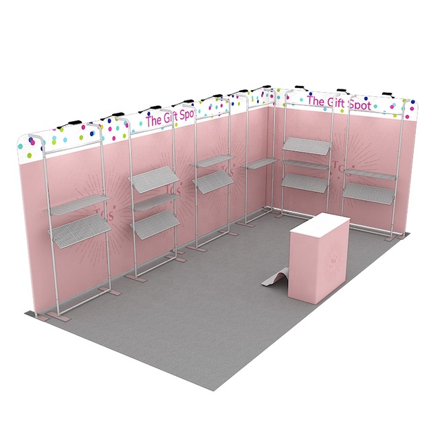 20x10 Aluminum Tool Free Easy Setup Trade Show Modular Exhibition Booth Display