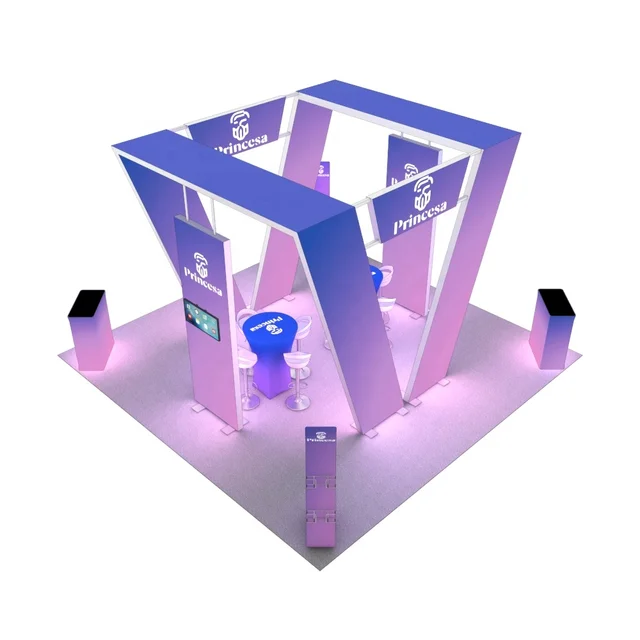 20x20ft Custom Portable Aluminum Light Box Backlit Backdrop Display Trade Show Booth Exhibition