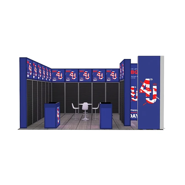6x6 Exhibition Aluminum Modular Slat Wall Backlit Backdrop Stand Trade Show Booth